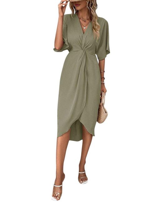 CHARLOTTE GREEN Green Midi Dress