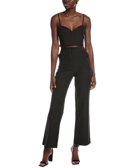 Gracia Black 2Pc Top & Pant Set