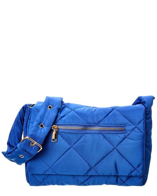 Urban Expressions Carson Quilted Nylon Crossbody in Blue Lyst