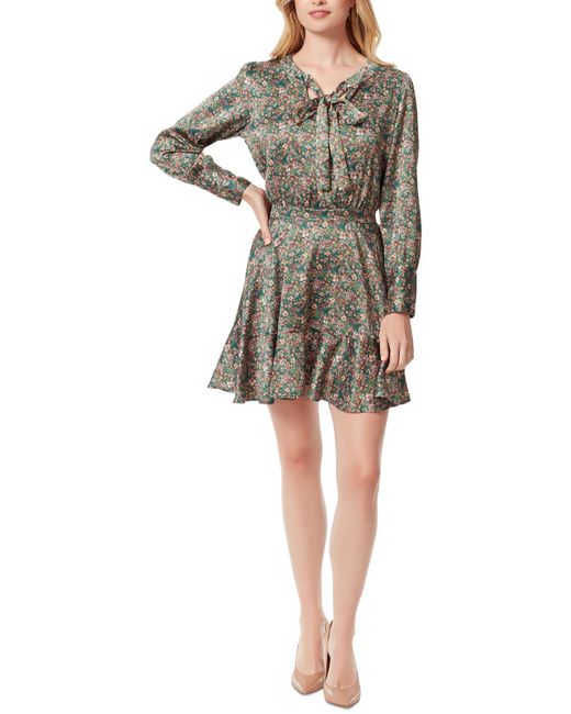 Jessica Simpson Natural Davina Floral Mini Fit & Flare Dress