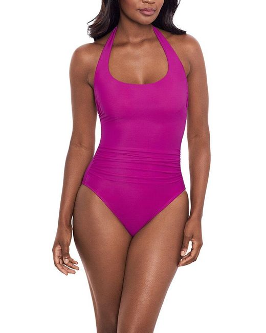 Miraclesuit Purple Rock Solid Utopia One-Piece