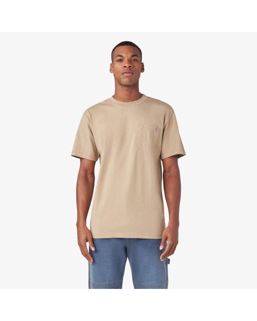 Dickies Natural Short Sleeve Heavyweight Heathered T-shirt for men