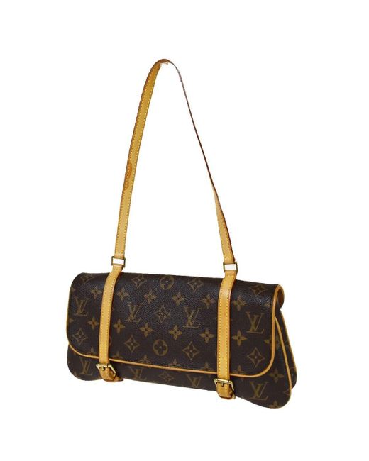 Louis Vuitton Black Marelle Canvas Shoulder Bag (pre-owned)