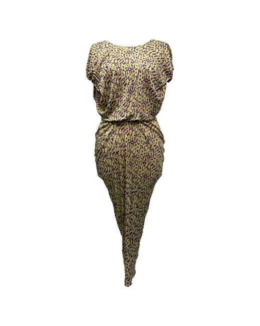 Saloni Green Printed Midi Dress