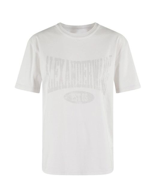 T By Alexander Wang White Graphic Short Sleeve Tee