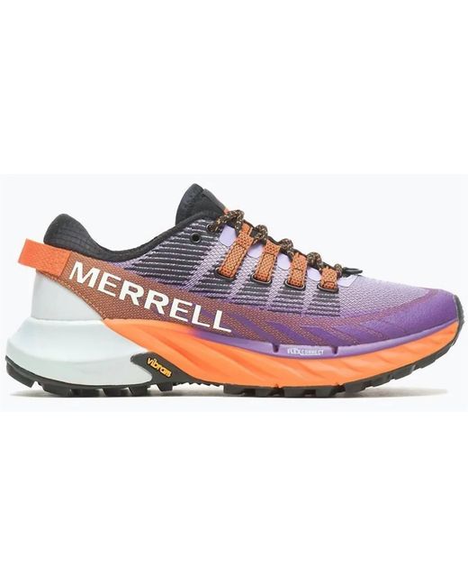 Merrell Black Agility Peak 4 Trail Running Shoes Purple