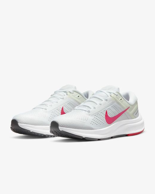 Nike White Air Zoom Structure 24 Da8570-103 Pink Running Shoes Yup111