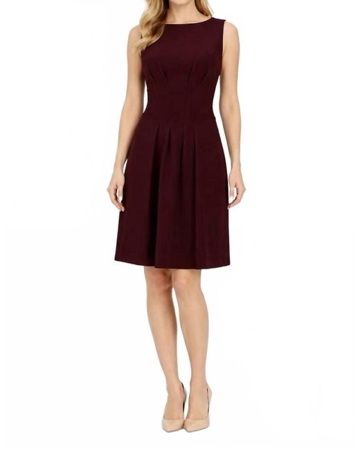 Taylor Sleeveless A-Line Day Dress in Red | Lyst