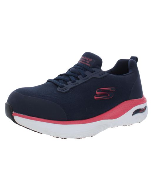 Skechers Blue Safety Toe Slip Resistant Work And Safety Shoes