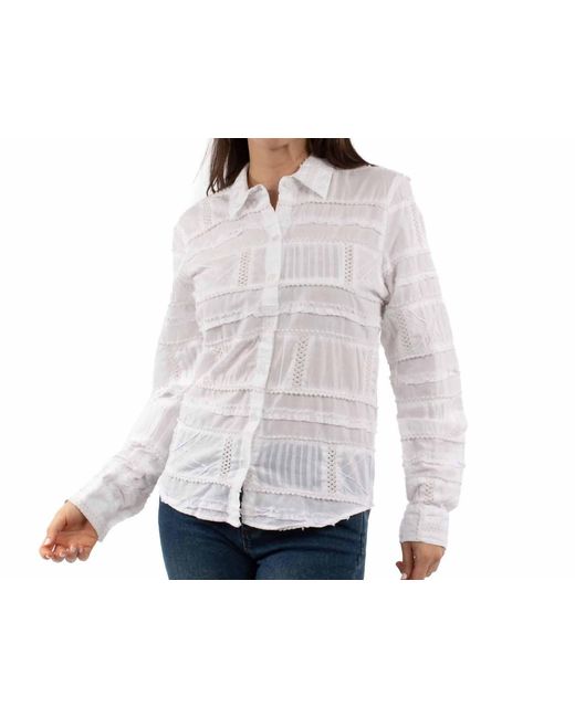 Scully White Patchwork Blouse