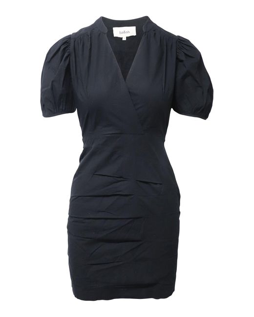 Ba&sh Black Puff Sleeves Mini Dress
