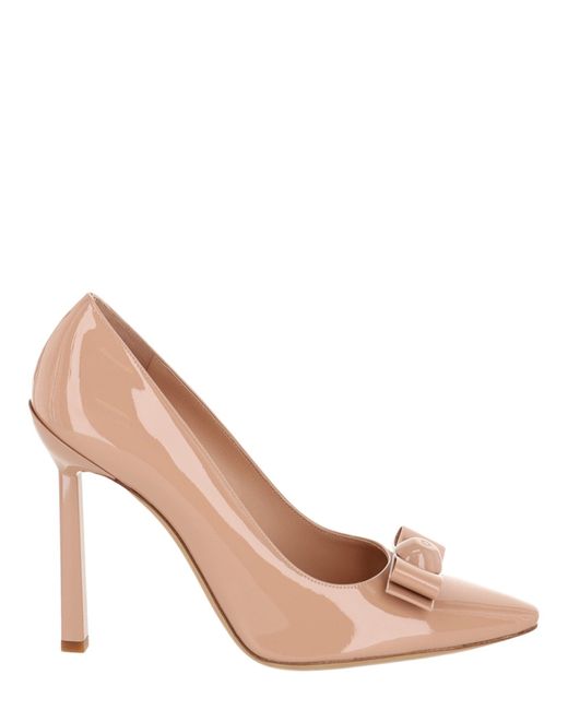 Ferragamo Pink Katrin Patent Pumps