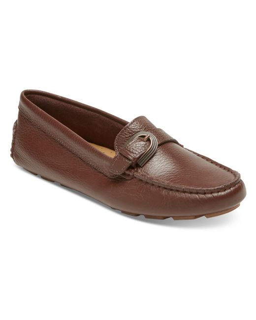 Rockport Brown Bayview Rib Loafer Leather Loafers