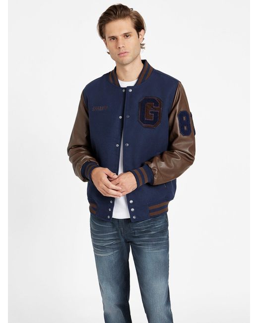 guess varsity jacket mens