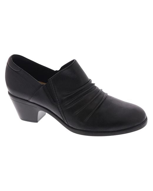 Clarks Emily Cove Leather Slip On Clogs in Black Lyst