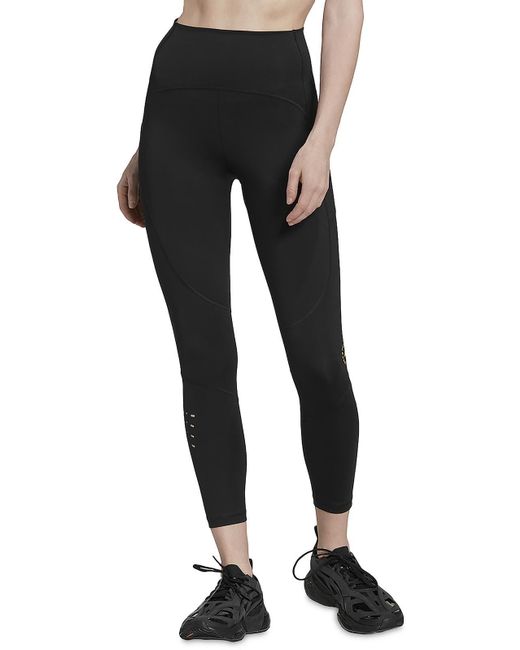 adidas By Stella McCartney Metallic Fitness Athletic Leggings in Black