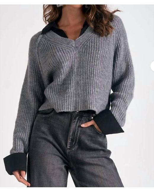 Elan Gray Kasha Sweater Top