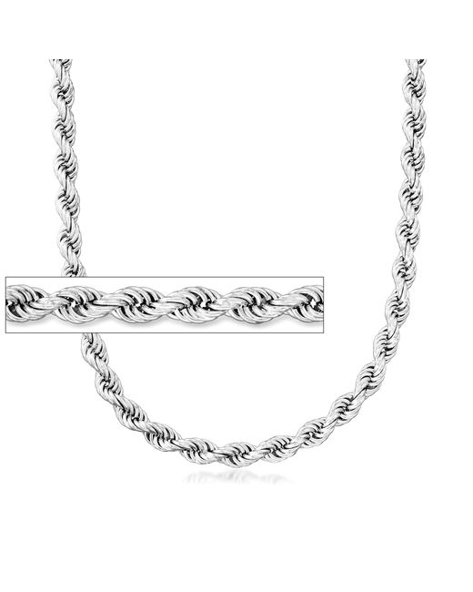 Ross Simons 8mm Sterling Silver Rope Chain Necklace in Metallic Lyst