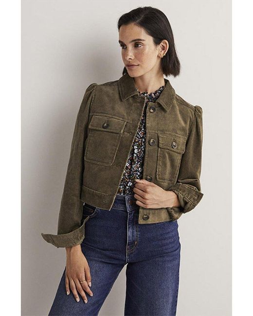 Boden Natural Cropped Cord Jacket