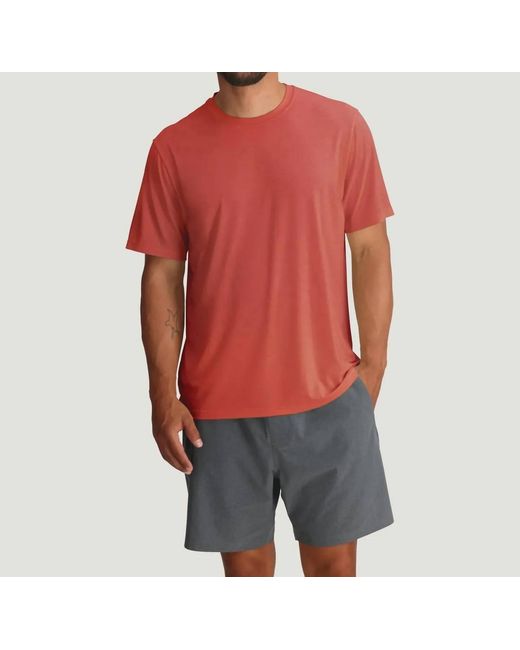 Free Fly Red Elevate Lightweight Tee for men