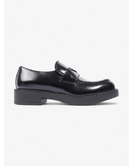 Prada Black Chocolate Brushed Loafers Leather for men