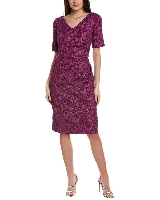 JS Collections Purple Gianna Knee-length Dress