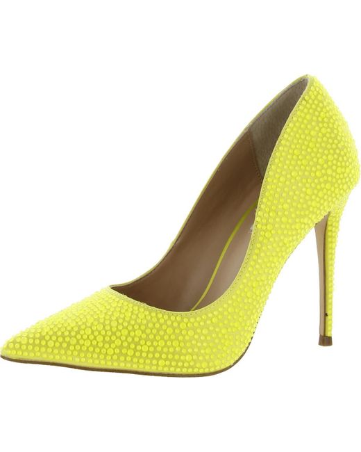 Steve Madden Yellow Daisie Embellished Pumps