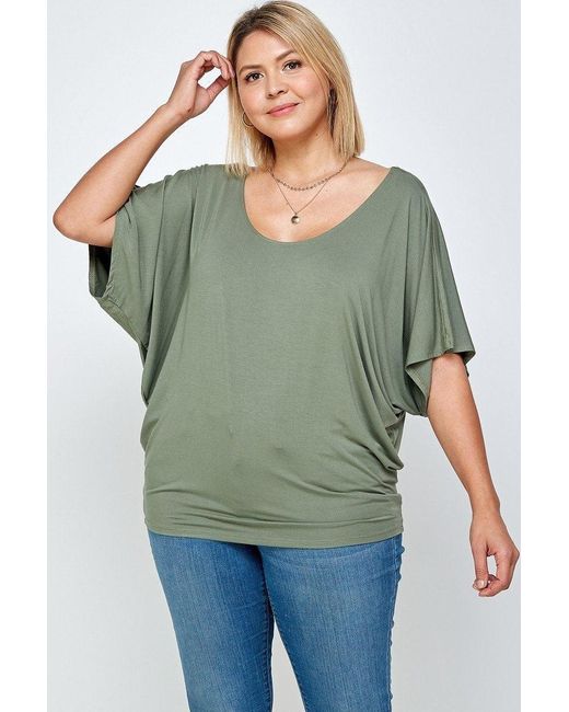 Fashnzfab Green Solid Knit Top, With A Flowy Silhouette