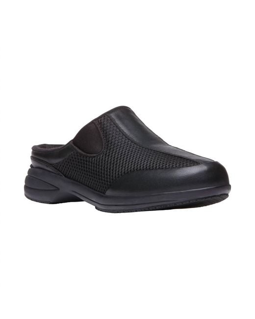 Propet Black Washable Walker Slide