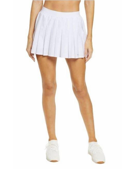 Alo Yoga White Varsity Tennis Skirt