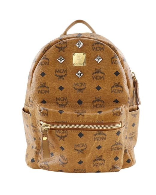 MCM Brown Logo Backpack Pvc Mmk2Ave20