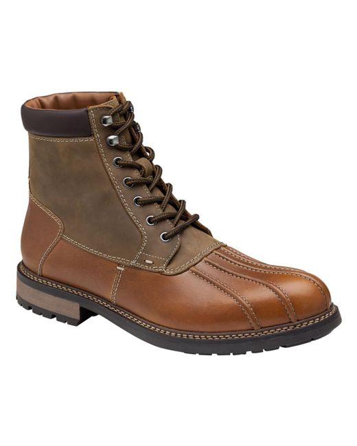 Johnston & Murphy Brown Winstead Leather Hiking Boots for men