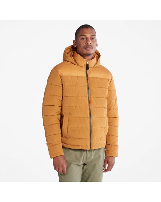 Timberland Orange South Twin Puffer Jacket for men