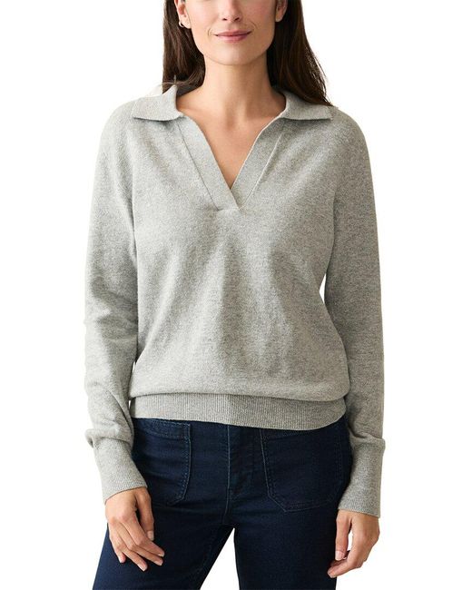 Faherty Brand Gray Jackson Sweater Polo
