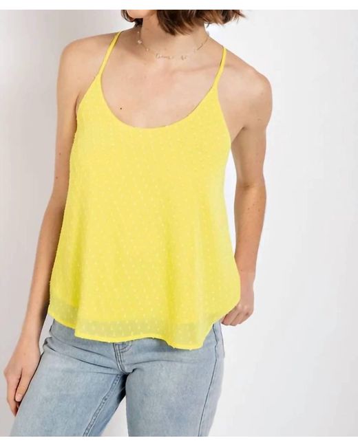 Gigio Yellow Swiss Dot Tank Top