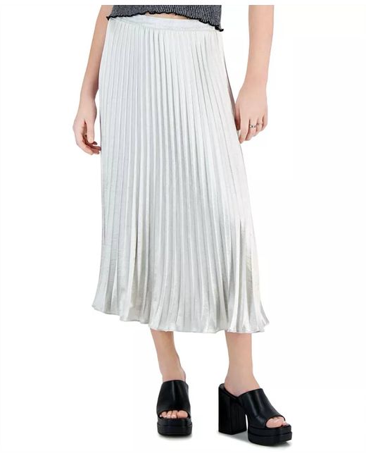 Lucy Paris White Rose Pleated Skirt