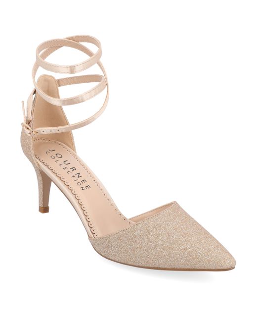 Journee Collection Luela Pump in Metallic Lyst