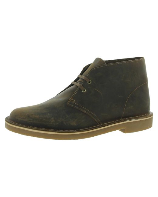 Clarks Green Leather Lace-up Chukka Boots for men