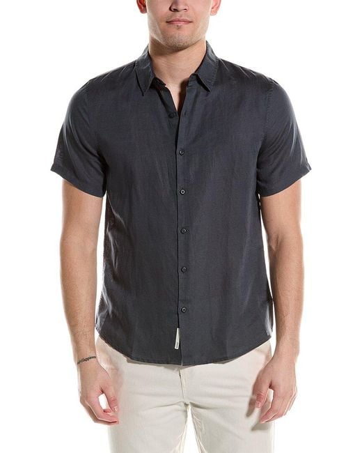 Onia Black Jack Air Linen-blend Shirt for men