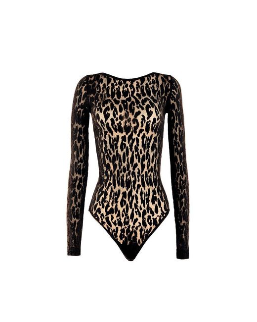 Wolford Black Leo String Body