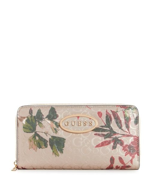 Guess Factory Aubrianna Medium Ziparound Wallet in Natural Lyst