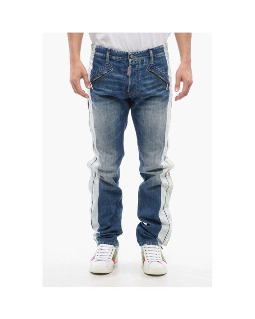 DSquared² Blue Cool Guy Stripper Jeans With Side Buttons 18 Cm for men