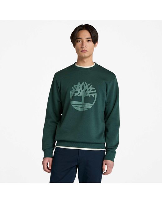 Timberland Green Northwood Brushed Back Crewneck Sweatshirt for men