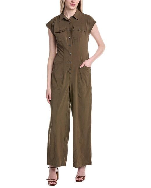 XCVI Green Solid Jumpsuit