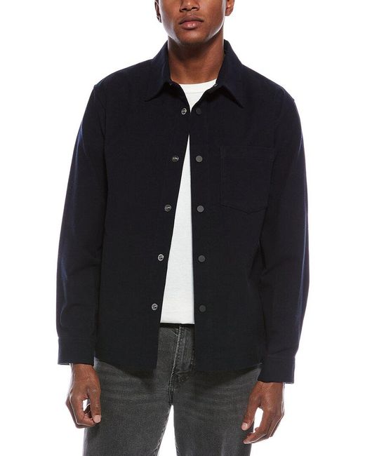Theory Blue Snap Overshirt for men