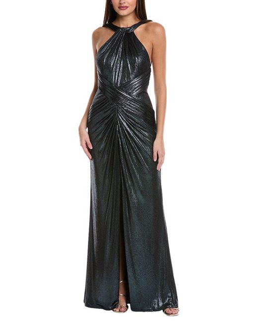 Tadashi Shoji Black Halter Maxi Dress
