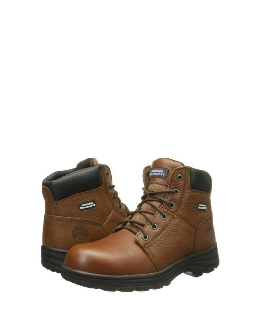 Skechers Brown Workshire St Ankle Boot - Extra Wide Width for men