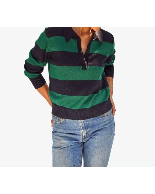 Clare V. Green Héloise Polo Sweater