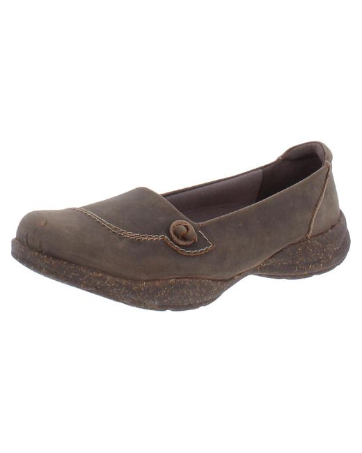 Clarks Roseville Sky Faux Suede Slipon Loafers in Brown Lyst
