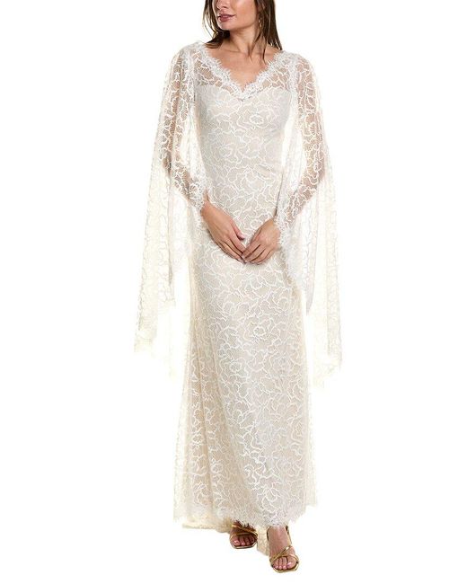 Tadashi Shoji White Lace Gown